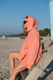 PEACH PINK OVERSIZED SWEATSHIRT HICHIC Moodie