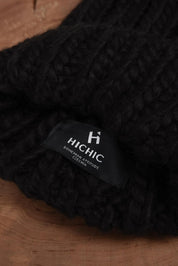 WOMEN'S KNITTED CAP HICHIC black