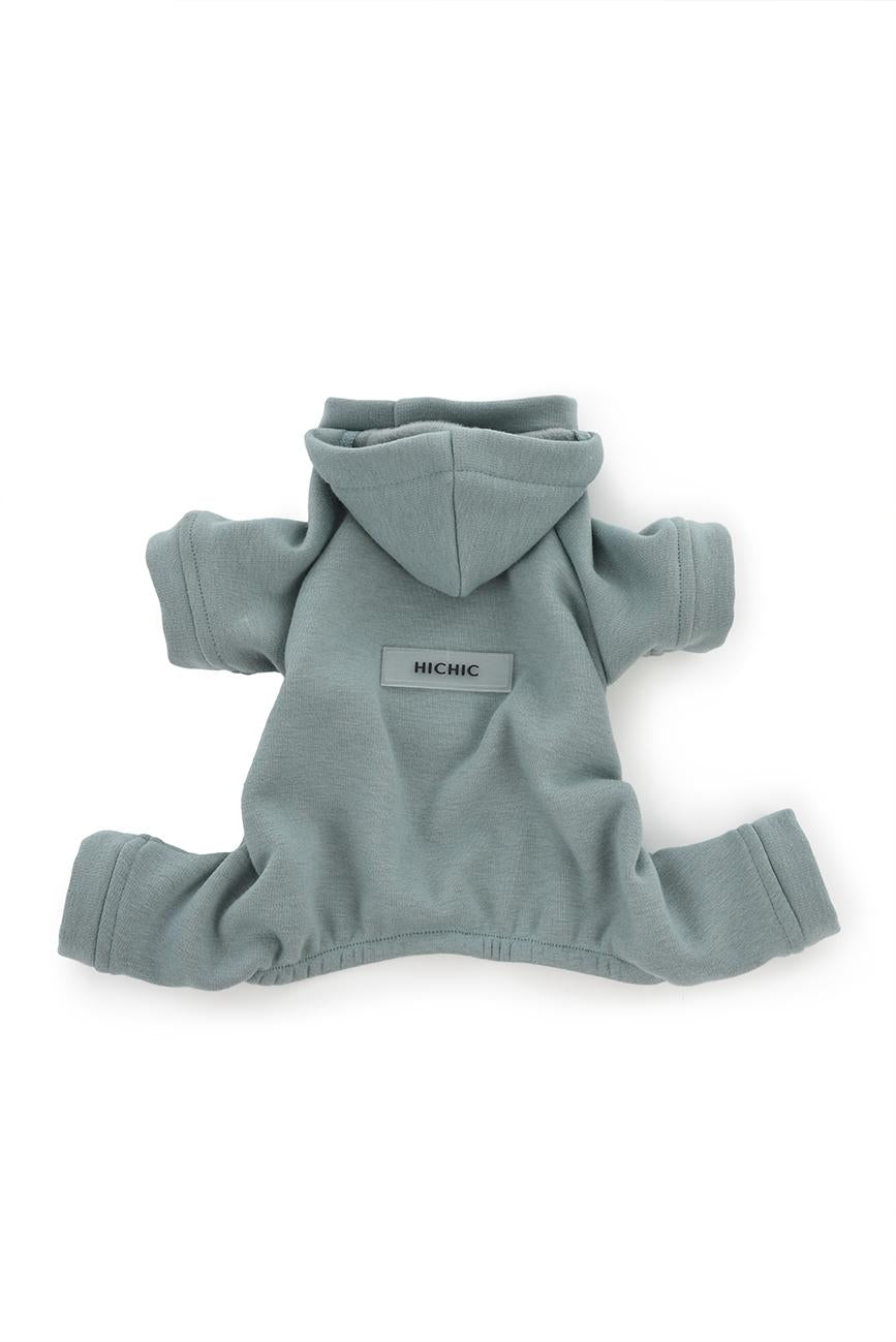 GREEN HOODED DOG OVERALL Hoodie DOGoverall