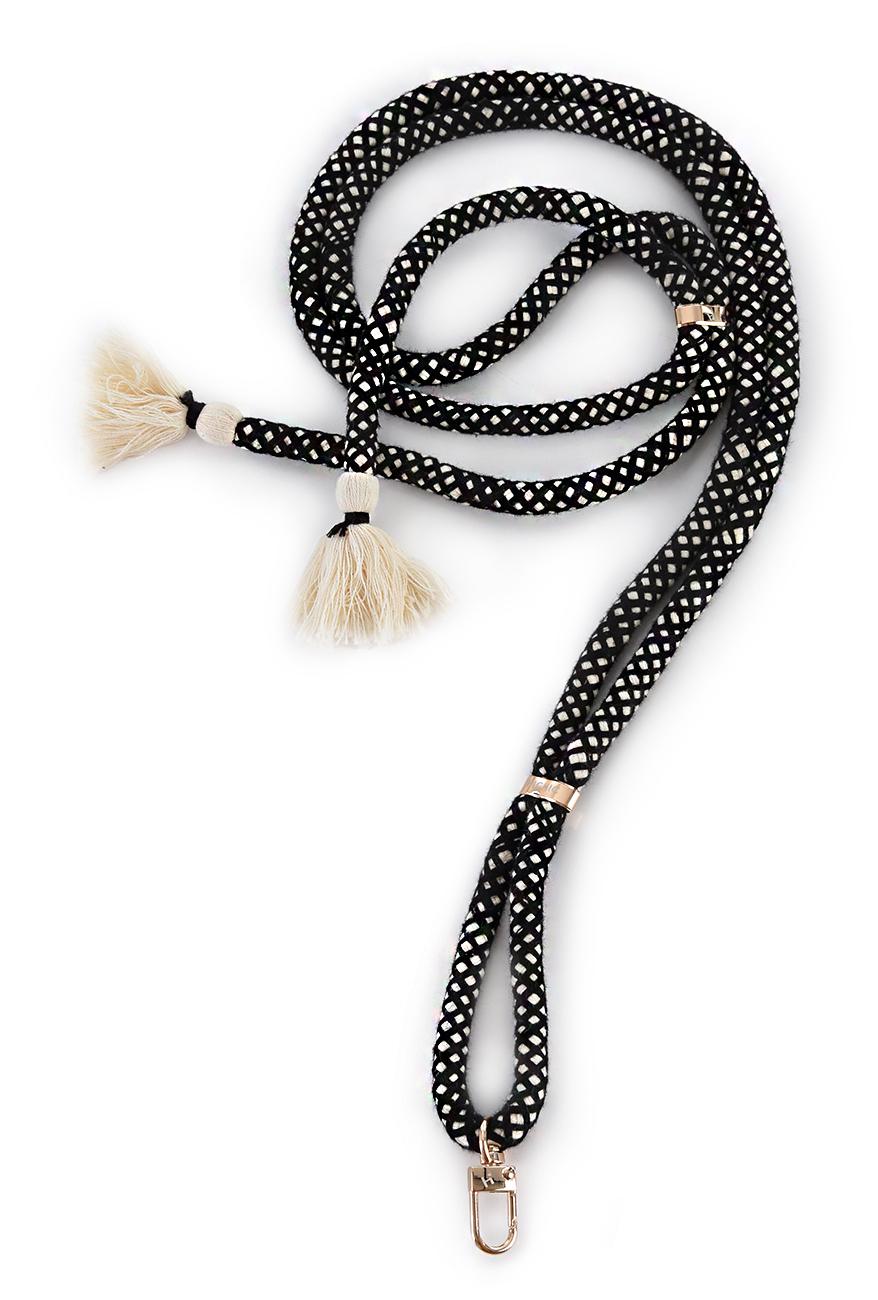 PHONE LANYARD WITH TASSELS HICHIC UniŠpagát BohoBlack