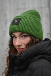 GREEN WINTER HAT HICHIC LuxeKnit  