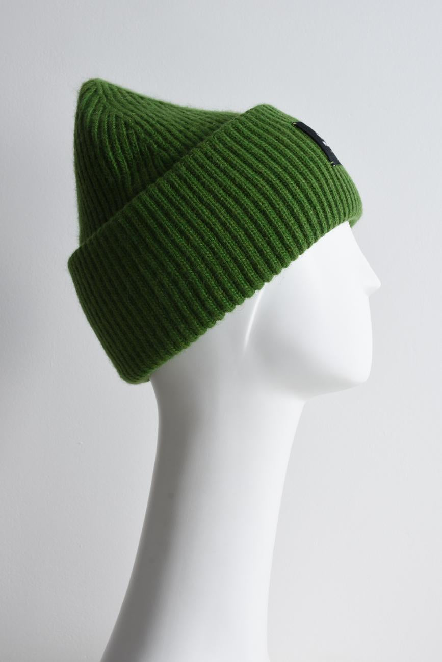 GREEN WINTER HAT HICHIC LuxeKnit  