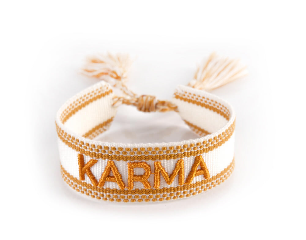 BÍLÝ PLETENÝ NÁRAMEK HICHIC Karma