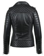 BLACK LEATHER JACKET WITH GOLD ZIPPERS HICHIC Nancy 2.0 