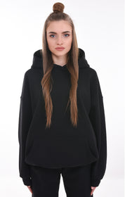 BLACK OVERSIZED SWEATSHIRT HICHIC Moodie 