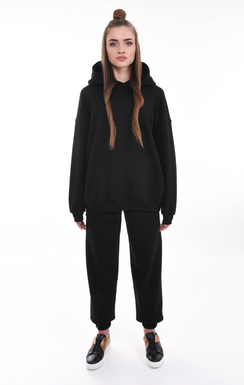 BLACK OVERSIZED SWEATSHIRT HICHIC Moodie 