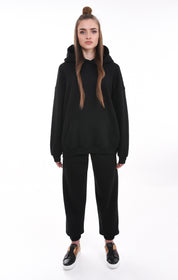 BLACK OVERSIZED SWEATSHIRT HICHIC Moodie 