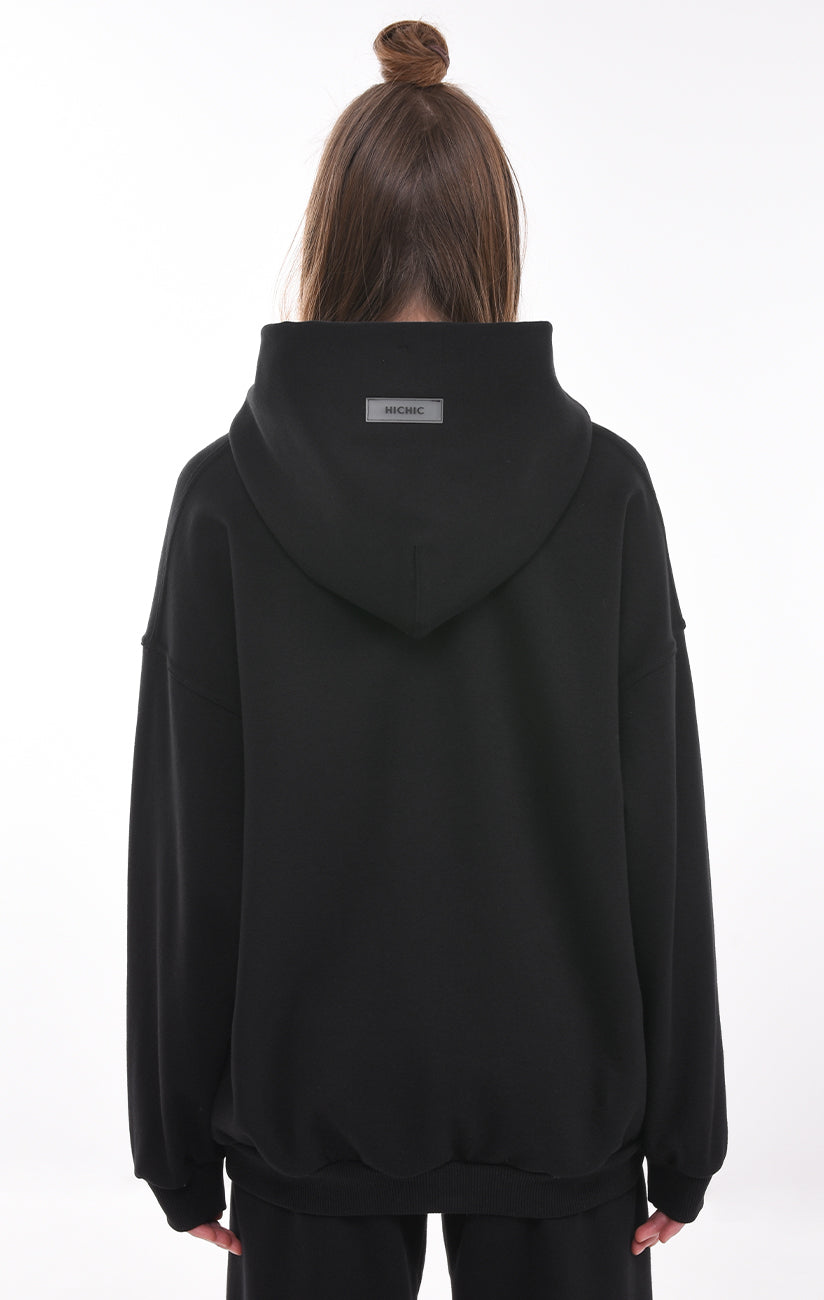 BLACK OVERSIZED SWEATSHIRT HICHIC Moodie 