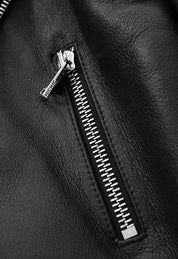 BLACK WINTER LEATHER JACKET HICHIC Gaia shearling