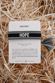 BLACK KNITTED BRACELET HICHIC Hope 