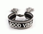 ČERNÝ PLETENÝ NÁRAMEK HICHIC Good vibes