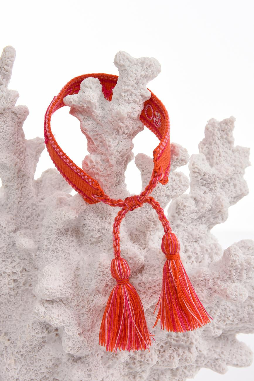 HICHIC RED KNITTED BRACELET Good Vibes Only
