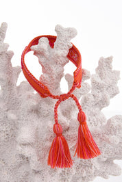 HICHIC RED KNITTED BRACELET Good Vibes Only