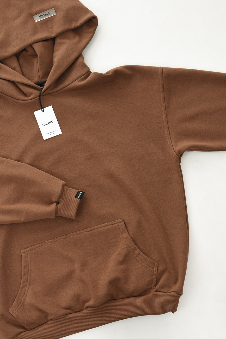OVERSIZED MIKINA S KAPUCÍ HNĚDÁ HICHIC Moodie