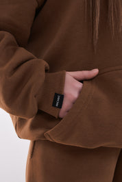 OVERSIZED MIKINA S KAPUCÍ HNĚDÁ HICHIC Moodie