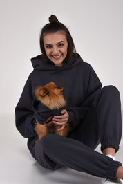 OVERSIZED TEPLÁKY ANTRACITOVÉ HICHIC SweetPants
