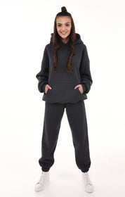 OVERSIZED TEPLÁKY ANTRACITOVÉ HICHIC SweetPants