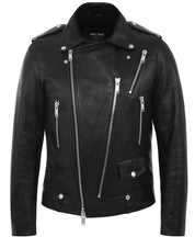 MEN'S LEATHER JACKET HICHIC MAXIM Silver