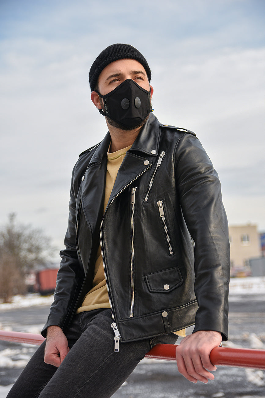 MEN'S LEATHER JACKET HICHIC MAXIM Silver