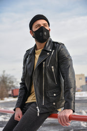 MEN'S LEATHER JACKET HICHIC MAXIM Silver