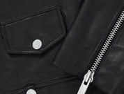 MEN'S LEATHER JACKET HICHIC MAXIM Silver