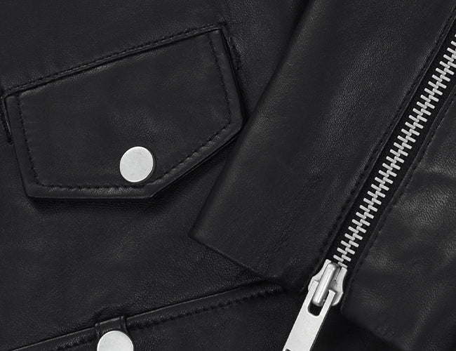 MEN'S LEATHER JACKET HICHIC MAXIM Silver