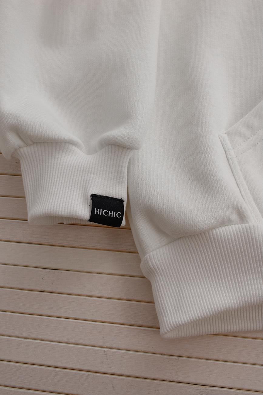 CREAM OVERSIZED HOODIE HICHIC Moodie 