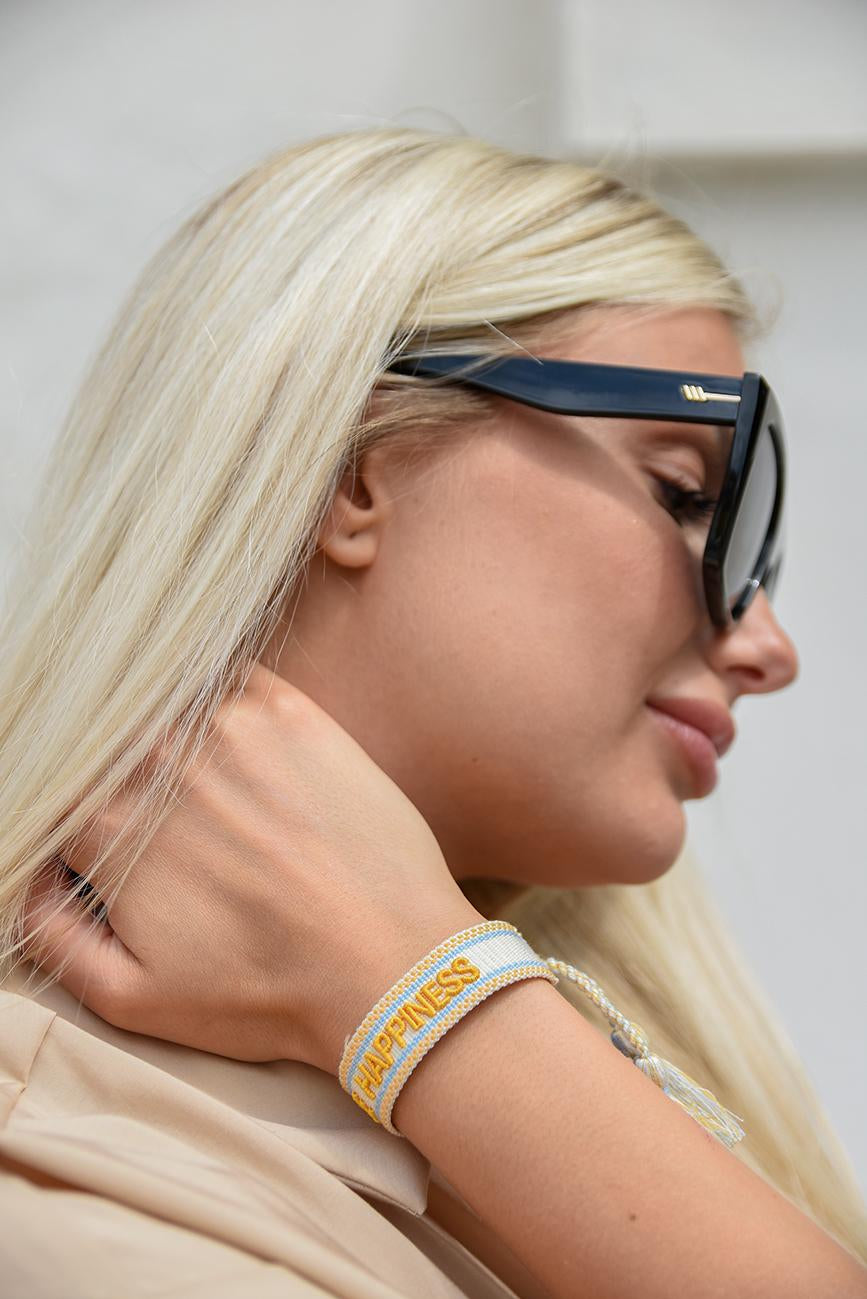 CREAM BRACELET HICHIC Love Peace Happiness 
