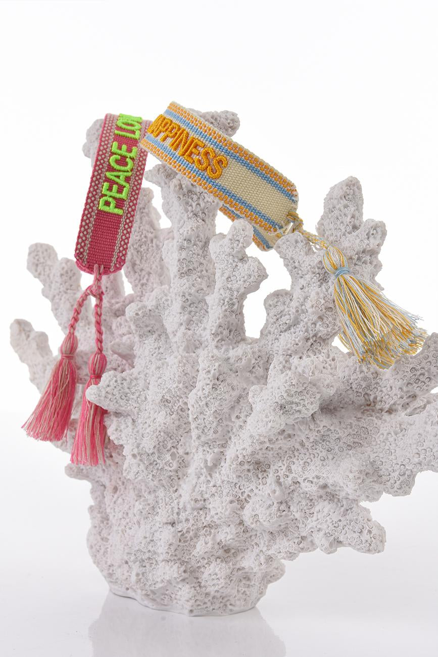 CREAM BRACELET HICHIC Love Peace Happiness 