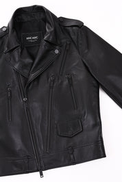 PÁNSKÁ KOŽENÁ BUNDA HICHIC MAXIM Allblack