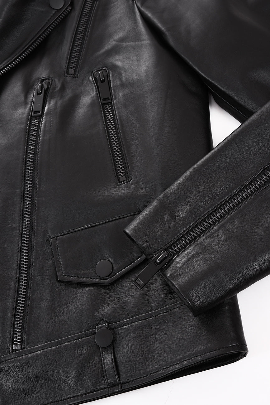 PÁNSKÁ KOŽENÁ BUNDA HICHIC MAXIM Allblack