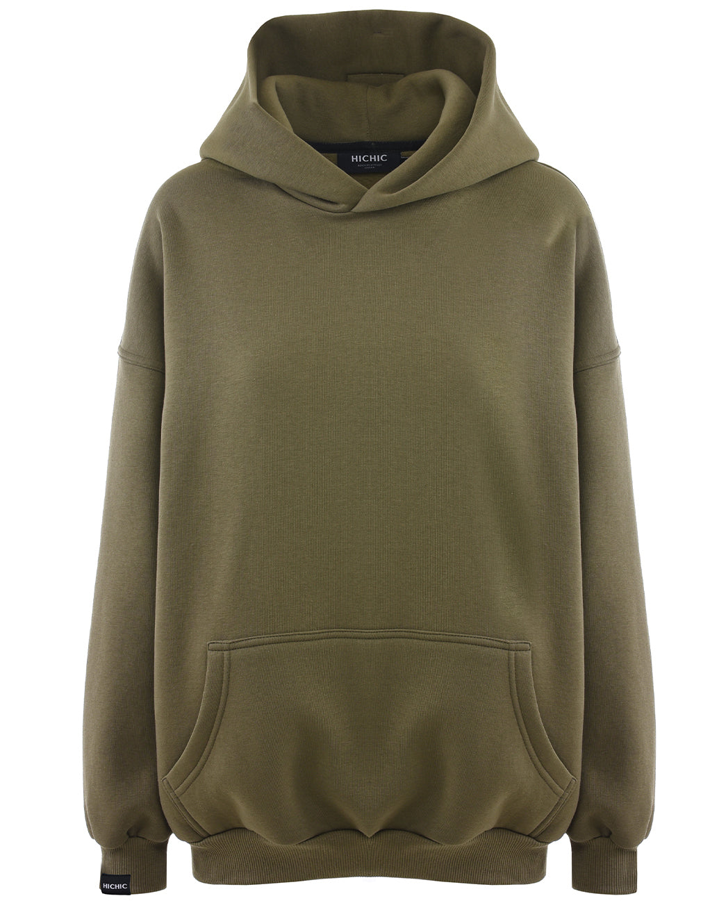 MIKINA OVERSIZED S KAPUCÍ MILITARY HICHIC Moodie