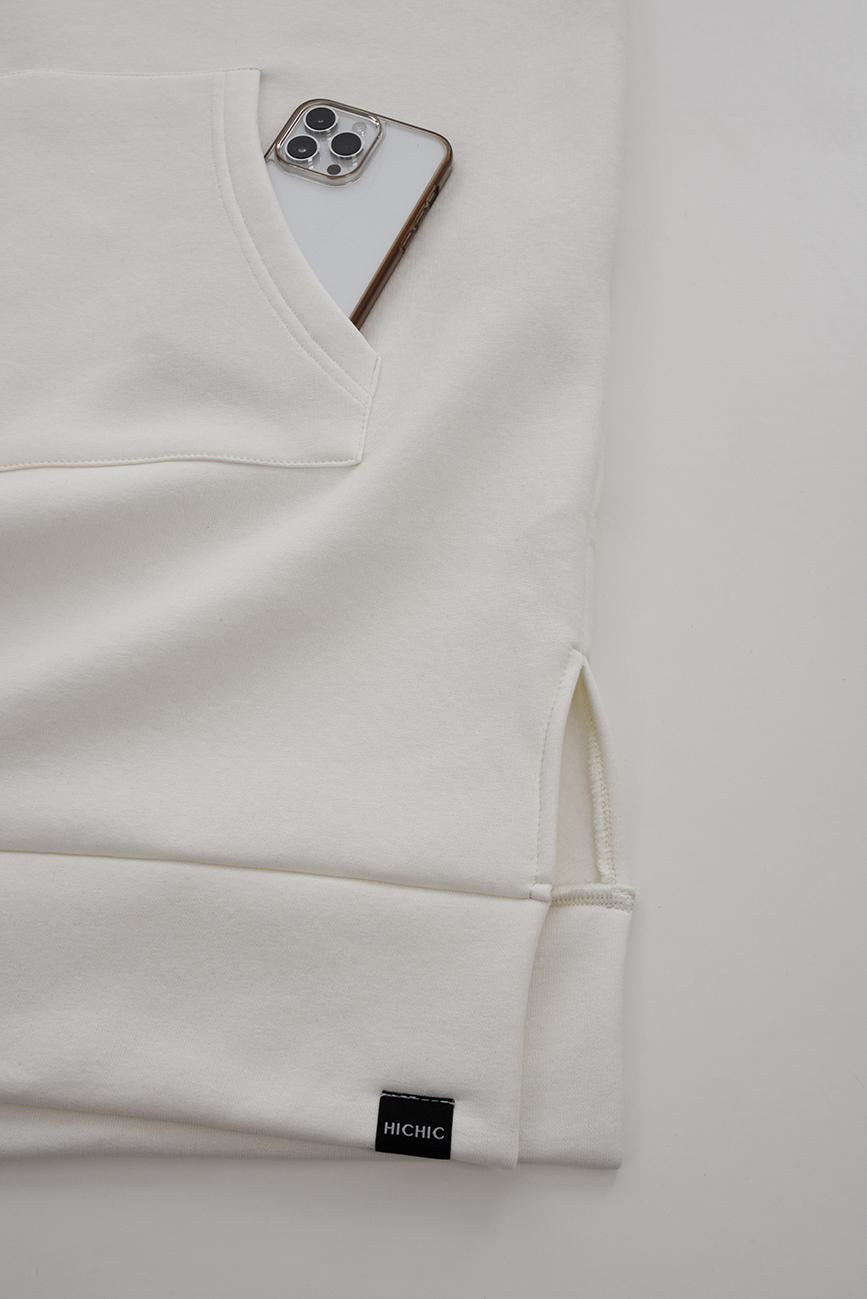 CREAM HOODIE DRESS HICHIC Kylie