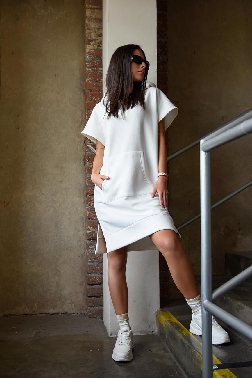CREAM HOODIE DRESS HICHIC Kylie