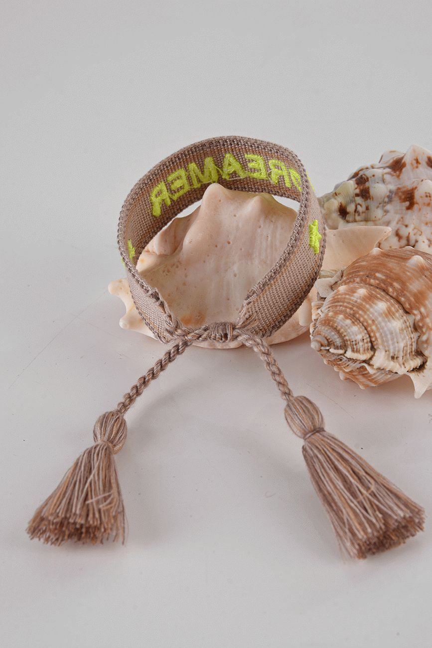 BROWN KNITTED BRACELET HICHIC Dreamer 
