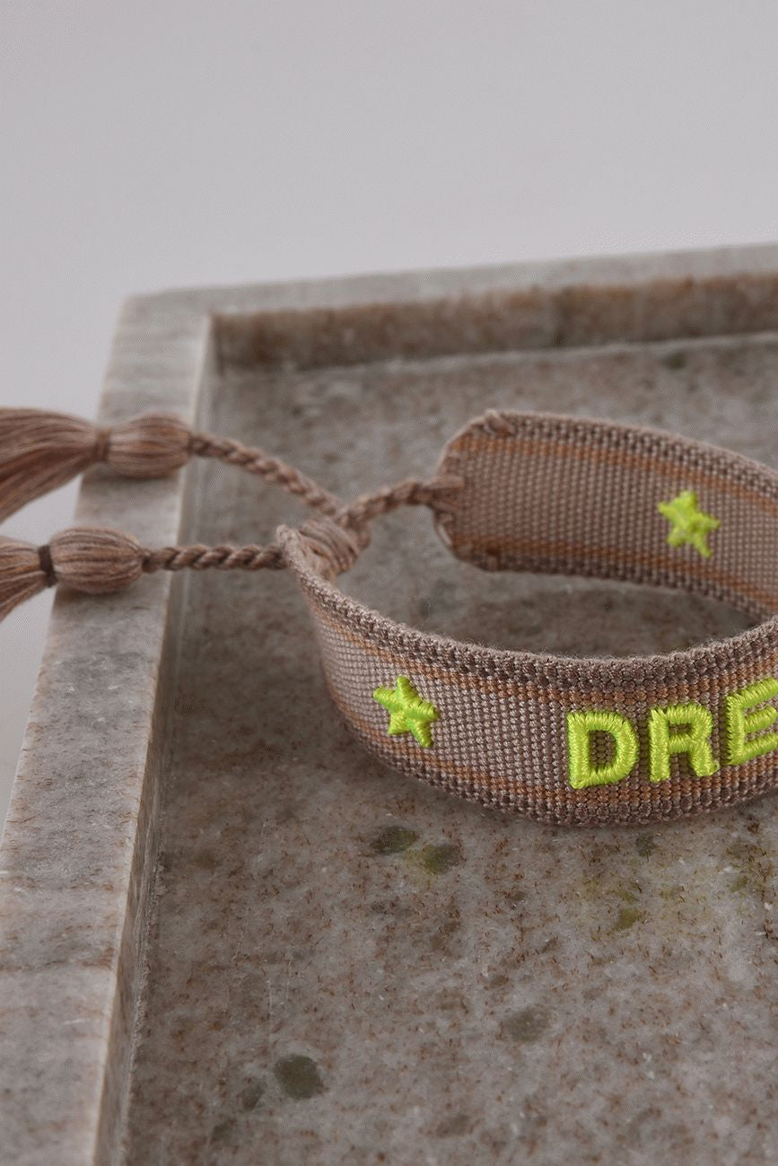 BROWN KNITTED BRACELET HICHIC Dreamer 