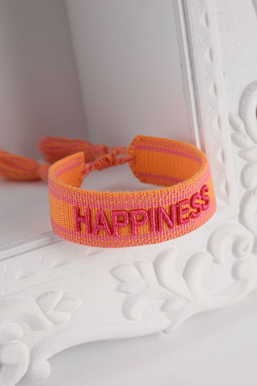 HICHIC Happiness ORANGE KNITTED BRACELET