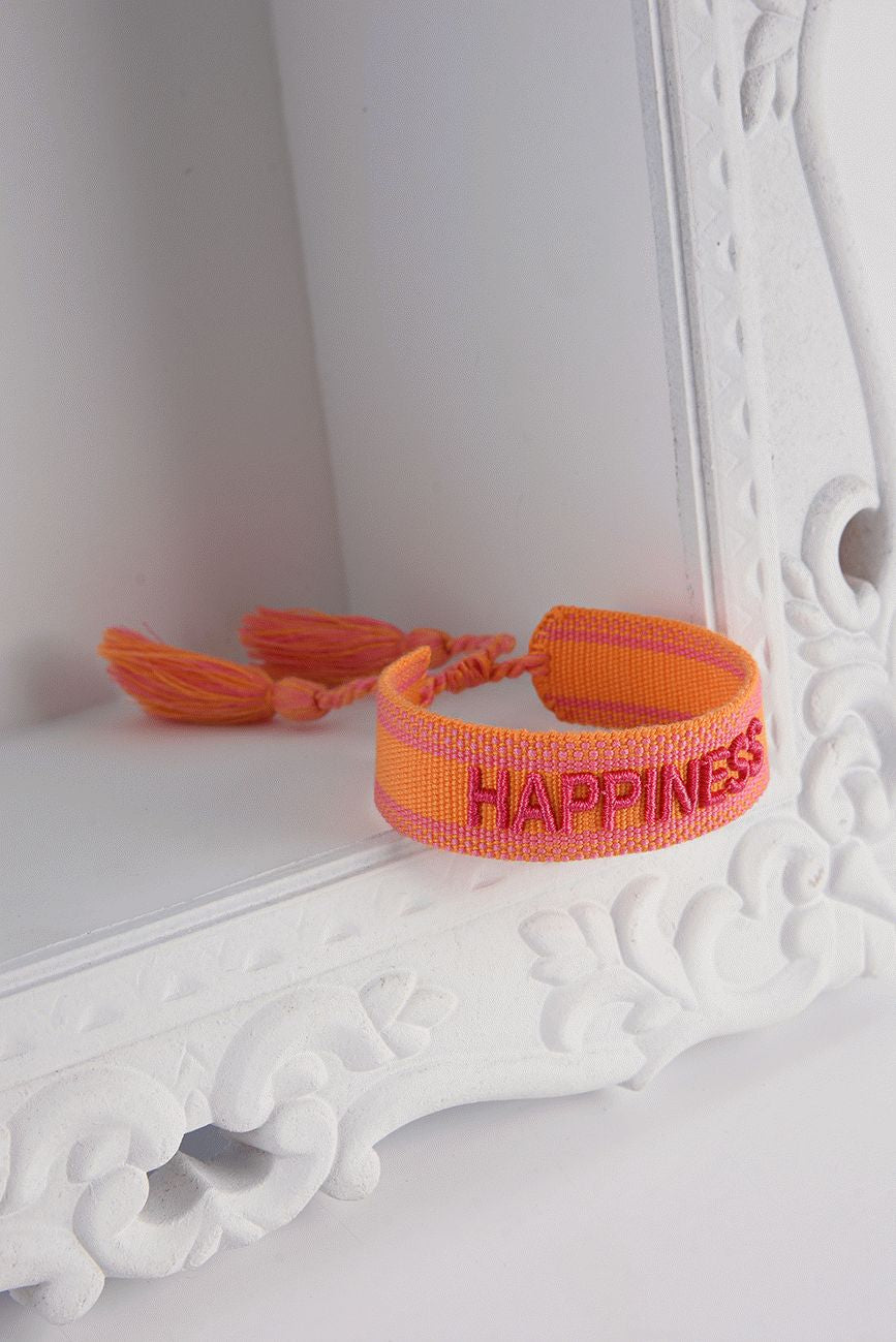HICHIC Happiness ORANGE KNITTED BRACELET