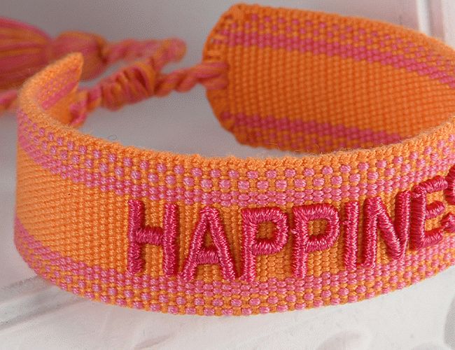 HICHIC Happiness ORANGE KNITTED BRACELET