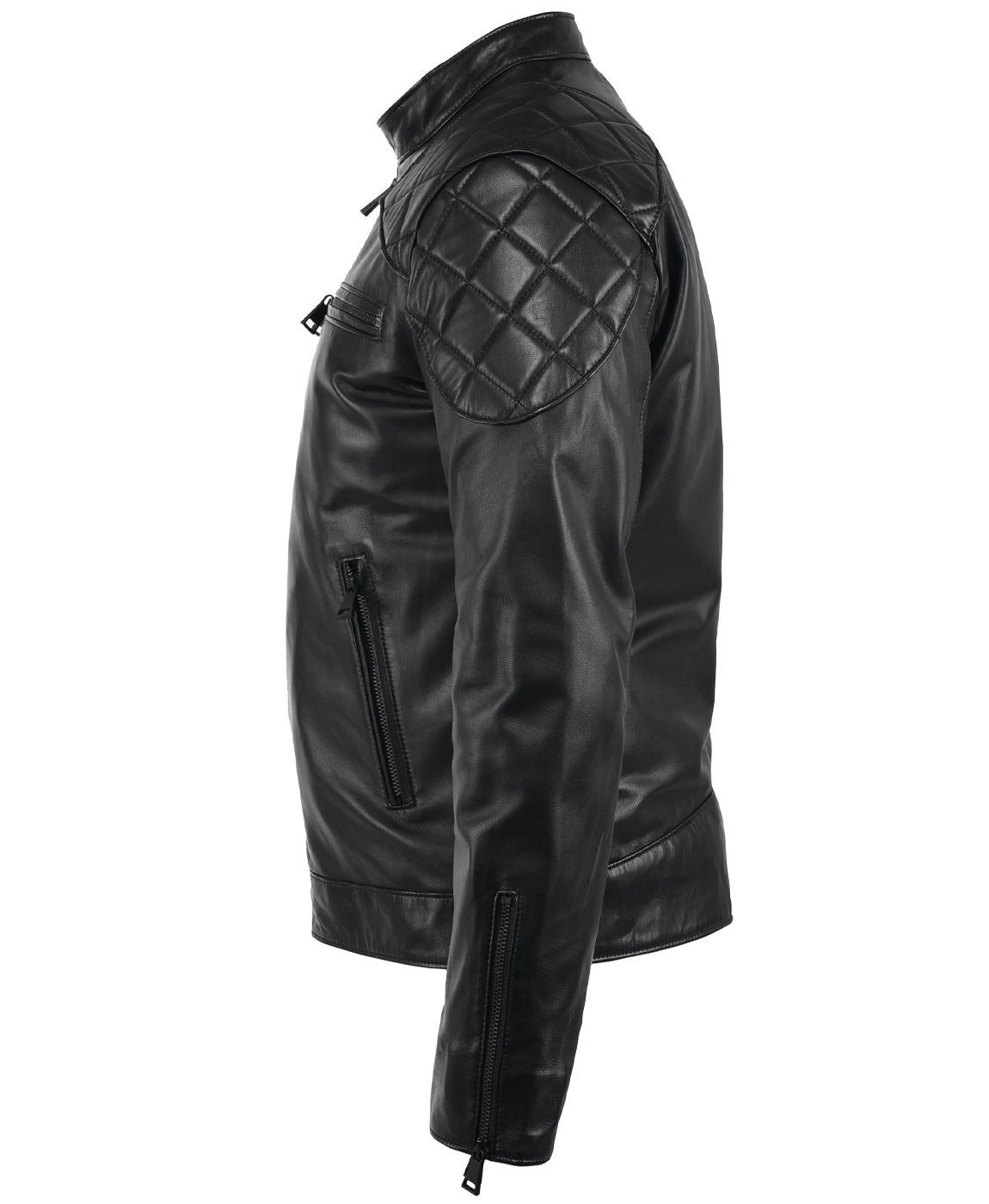 MEN'S BLACK LEATHER JACKET HICHIC Arno