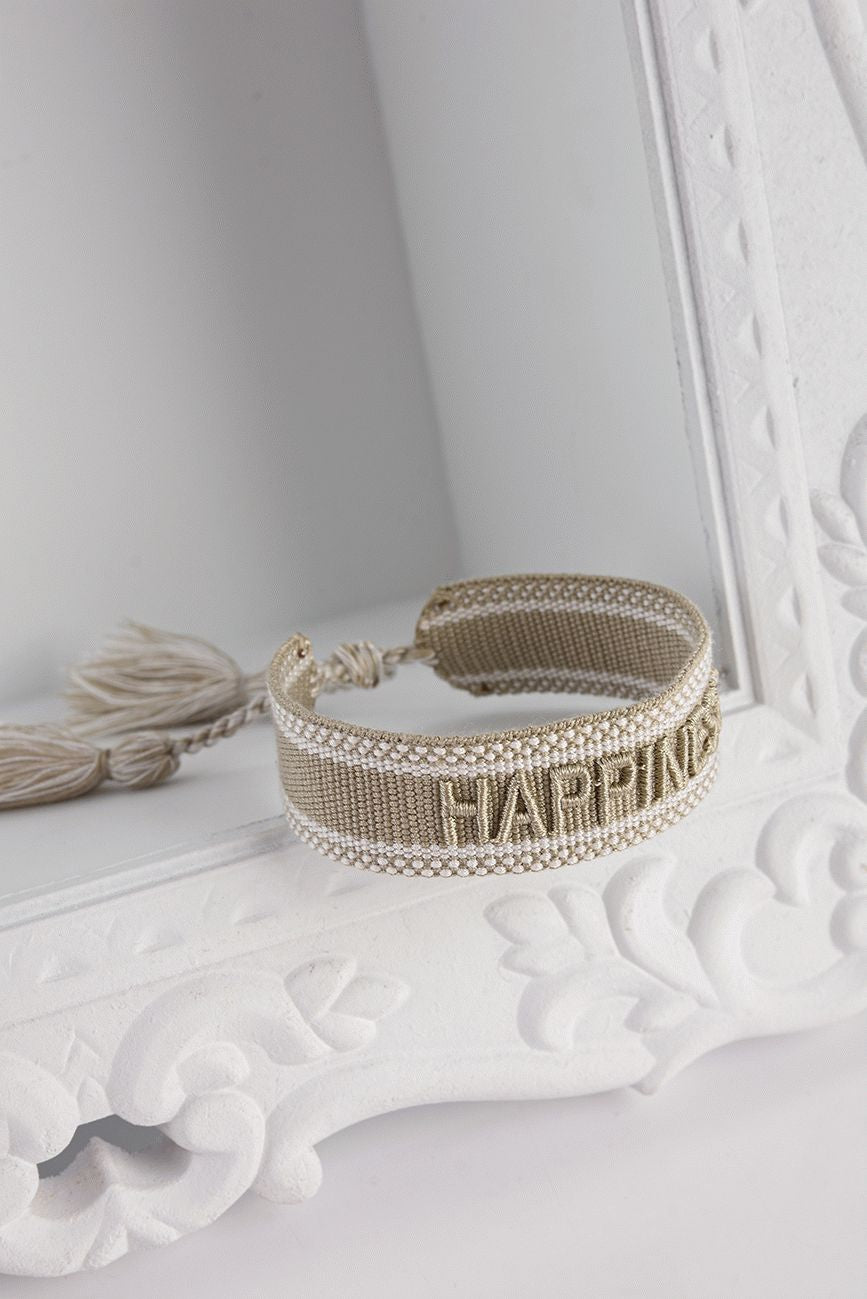 KHAKI KNITTED BRACELET HICHIC Happiness 
