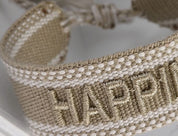 KHAKI KNITTED BRACELET HICHIC Happiness 