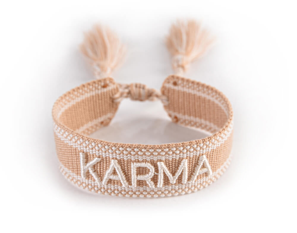 BÉŽOVÝ PLETENÝ NÁRAMEK HICHIC Karma