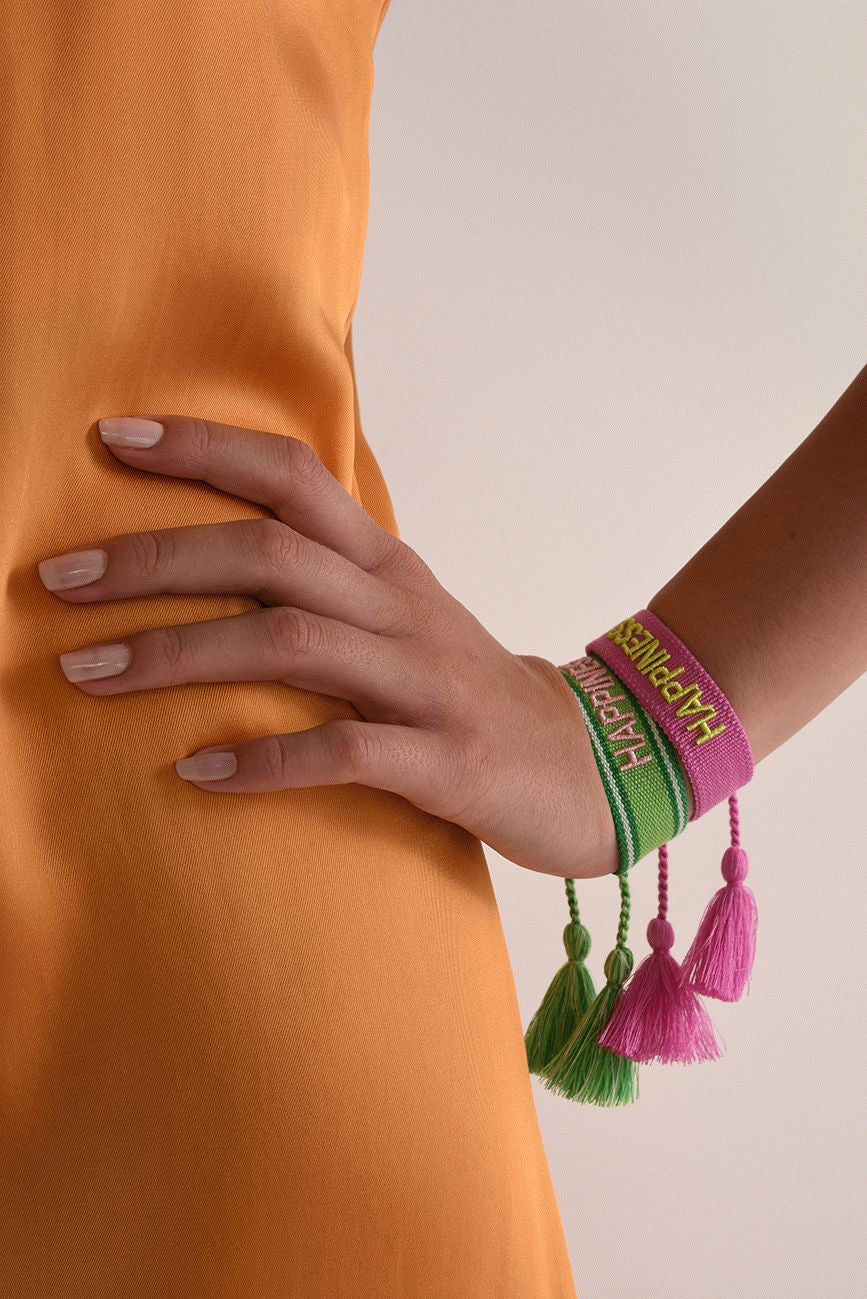 HICHIC Happiness PINK KNITTED BRACELET