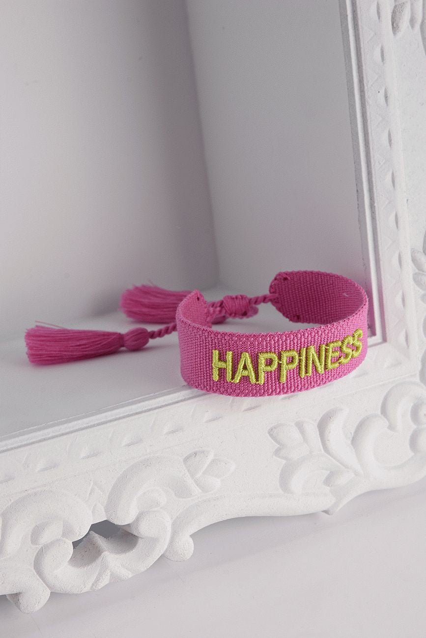 HICHIC Happiness PINK KNITTED BRACELET