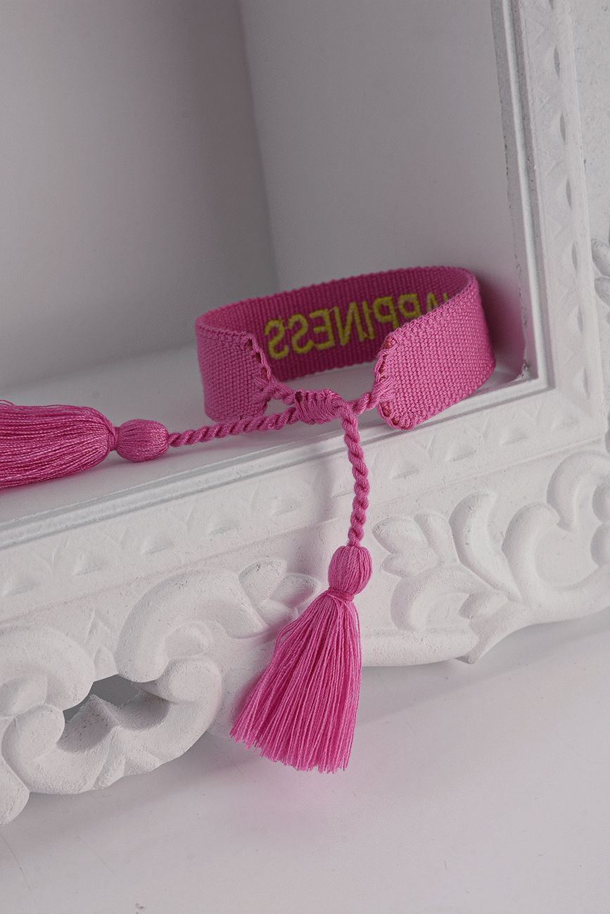HICHIC Happiness PINK KNITTED BRACELET
