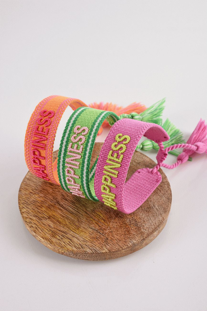 HICHIC Happiness PINK KNITTED BRACELET