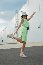 PISTACHIO POCKET SWEAT DRESS HICHIC Mina 