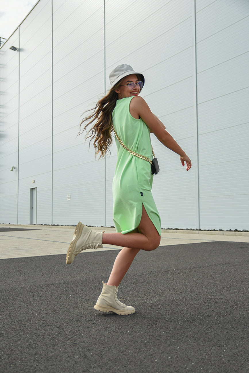 PISTACHIO POCKET SWEAT DRESS HICHIC Mina 