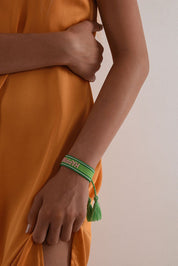 HICHIC Happiness GREEN KNITTED BRACELET
